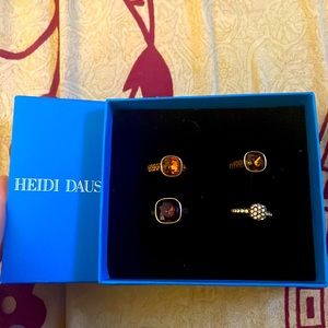 Heidi Daus “Master Pieces” 4-piece Crystal Ring Set